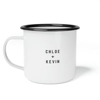 Unique couple gift, Engagement Gift, Customizable Wedding Mug, Personalized Mountain Camping Mug, newly engaged couple campfire, 11oz