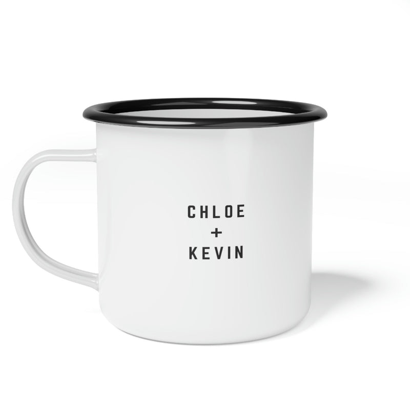Unique couple gift, Engagement Gift, Customizable Wedding Mug, Personalized Mountain Camping Mug, newly engaged couple campfire, 11oz