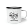 Unique couple gift, Engagement Gift, Customizable Wedding Mug, Personalized Mountain Camping Mug, newly engaged couple campfire, 11oz