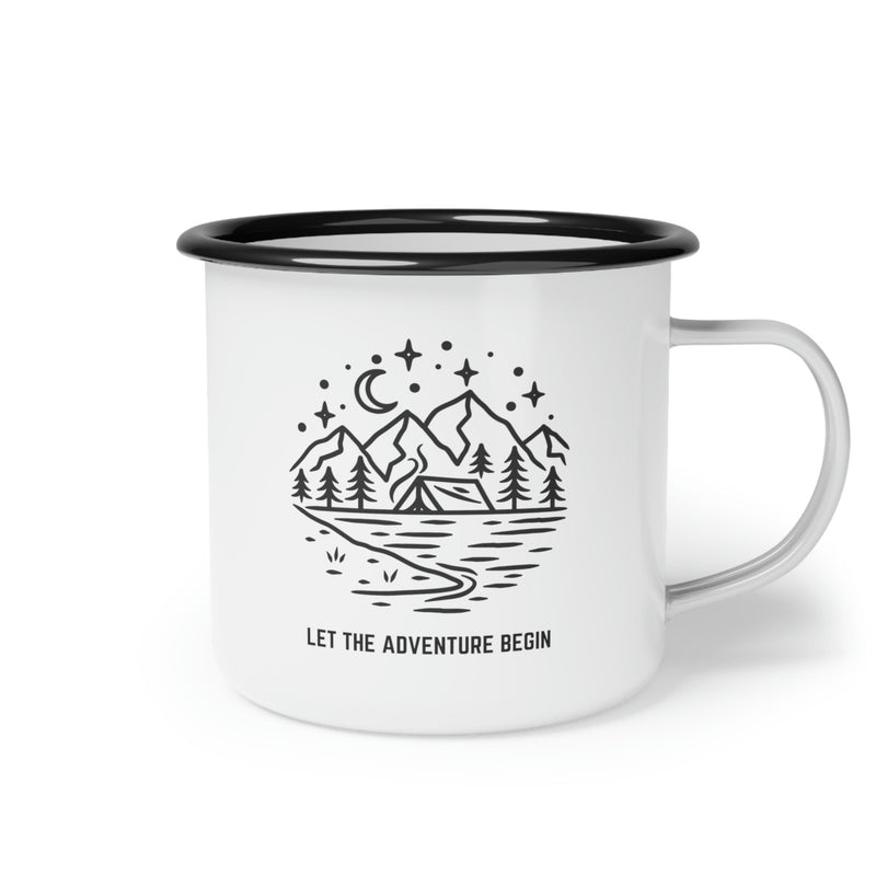 Unique couple gift, Engagement Gift, Customizable Wedding Mug, Personalized Mountain Camping Mug, newly engaged couple campfire, 11oz