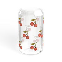 Cherry glass cup