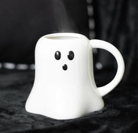 Ghost Coffee Mug, Ghost with Pumpkin Mug, Halloween Coffee Mug, Halloween Gifts and Decor for Home, Ghost Shaped Spooky Halloween Mug