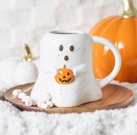 Ghost Coffee Mug, Ghost with Pumpkin Mug, Halloween Coffee Mug, Halloween Gifts and Decor for Home, Spooky mug