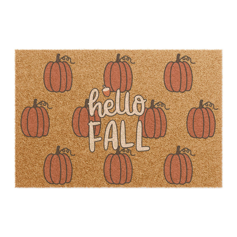 Hello Fall Pumpkin Pattern | Fall Doormat | Hello Fall Mat | Cute Pumpkin Fall Door Mat | Fall Autumn Decor Gift | Home Doormat| Family Gift