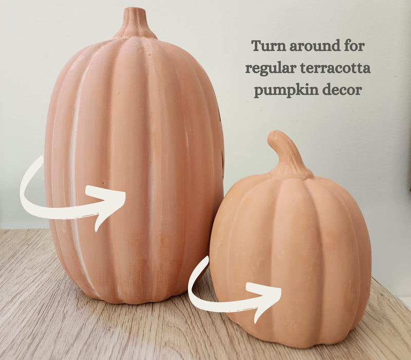 30cm Terracotta Pumpkin