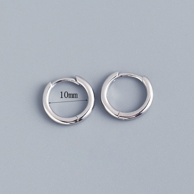 Stainless Steel Minimalist Huggie Hoop Earrings