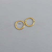 Stainless Steel Minimalist Huggie Hoop Earrings