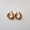 Gold Twisted Hoop Earrings • Bold Gold Hoop Earrings • Chunky Hoop Earrings • Statement Hoops • 18k Gold Plated Hoops Earring gift for her