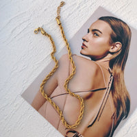 Gold Rope Twist Chain, Chunky Rope Necklace, Gold Rope Chain, Gold Twist Chain, Gold Rope Chain Necklace, Twist Necklace, Chunky Gold Chain