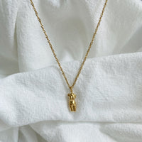 She Gold Pendent, Gold Mantra Necklace, Female Body Necklace, Body Positivity Necklace