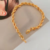 Gold Rope Bracelet, Rope chain, Statement bracelet, Twisted chain bracelet, Gold bracelet for women, Chunky bracelet, Layering bracelet