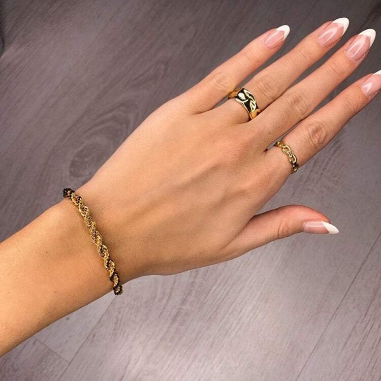 Gold Rope Bracelet, Rope chain, Statement bracelet, Twisted chain bracelet, Gold bracelet for women, Chunky bracelet, Layering bracelet