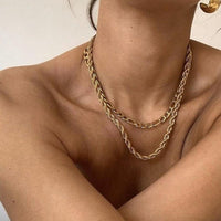 Gold Rope Twist Chain, Chunky Rope Necklace, Gold Rope Chain, Gold Twist Chain, Gold Rope Chain Necklace, Twist Necklace, Chunky Gold Chain