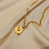 I'm Speaking 18k Gold Pendent, Feminist Jewelry, Female Body Necklace, Body Positivity Necklace, Abstract face