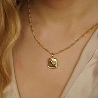 I'm Speaking 18k Gold Pendent, Feminist Jewelry, Female Body Necklace, Body Positivity Necklace, Abstract face