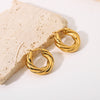 Gold Twisted Hoop Earrings • Bold Gold Hoop Earrings • Chunky Hoop Earrings • Statement Hoops • 18k Gold Plated Hoops