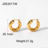 Gold Twisted Hoop Earrings • Bold Gold Hoop Earrings • Chunky Hoop Earrings • Statement Hoops • 18k Gold Plated Hoops