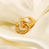 Gold Twisted Hoop Earrings • Bold Gold Hoop Earrings • Chunky Hoop Earrings • Statement Hoops • 18k Gold Plated Hoops
