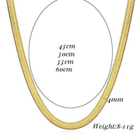 18K Gold Herringbone Snake Chain Necklace, Herringbone Necklace Gold, Snake Chain Necklace, Necklace for Women, Gold Chain Necklace