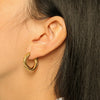 Gold Twisted Hoop Earrings • Bold Gold Hoop Earrings • Chunky Hoop Earrings • Statement Hoops • 18k Gold Plated Hoops