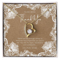 Heart, Bride To Mother Gift, Daughter To Mother On Wedding Day Necklace, Mother Of The Bride Gift From Daughter, To Mom On My Wedding Gifts
