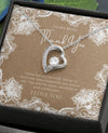 Heart, Bride To Mother Gift, Daughter To Mother On Wedding Day Necklace, Mother Of The Bride Gift From Daughter, To Mom On My Wedding Gifts