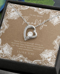 Heart, Bride To Mother Gift, Daughter To Mother On Wedding Day Necklace, Mother Of The Bride Gift From Daughter, To Mom On My Wedding Gifts