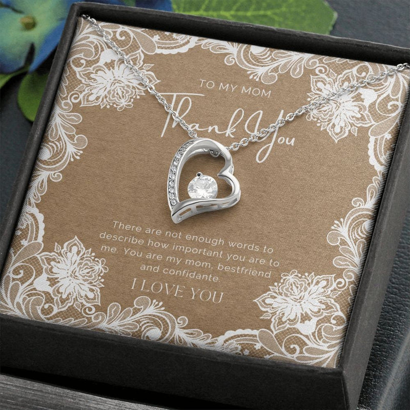 Heart, Bride To Mother Gift, Daughter To Mother On Wedding Day Necklace, Mother Of The Bride Gift From Daughter, To Mom On My Wedding Gifts