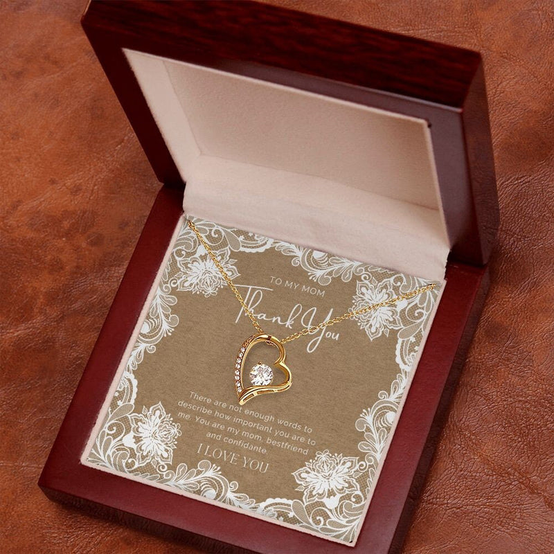Heart, Bride To Mother Gift, Daughter To Mother On Wedding Day Necklace, Mother Of The Bride Gift From Daughter, To Mom On My Wedding Gifts