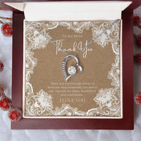 Heart, Bride To Mother Gift, Daughter To Mother On Wedding Day Necklace, Mother Of The Bride Gift From Daughter, To Mom On My Wedding Gifts
