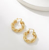 LIGHT WEIGHT• Gold Twisted Hoop Earrings • Bold Gold Hoop Earrings • Chunky Hoop Earrings • Statement Hoops •