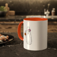 Retro Pumpkin Ghost Mug