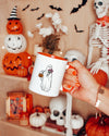 Retro Pumpkin Ghost Mug